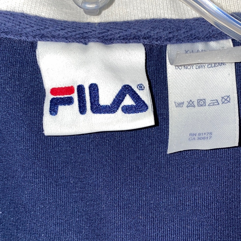 Fila Men's Polo Shirt in Navy and White - Picture 3 of 10
